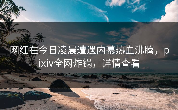网红在今日凌晨遭遇内幕热血沸腾,pixiv全网炸锅,详情查看 网红在今日凌晨遭遇内幕热血沸腾,pixiv全网炸锅,详情查看