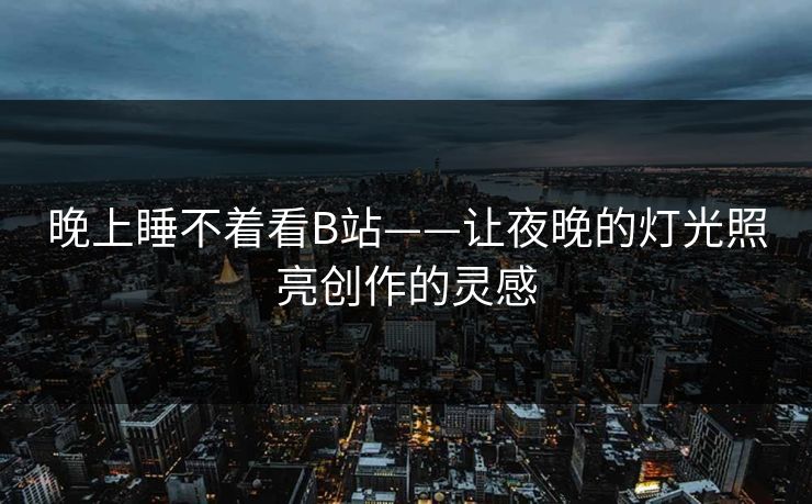 晚上睡不着看B站——让夜晚的灯光照亮创作的灵感
